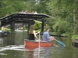 kanoen in Giethoorn.